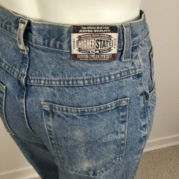 Vintage HIGHER STATE Women’s Relaxed, Button Fly, Tapered Leg Denim 15-16 - Picture 9 of 10